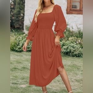 Women’s Square Neck Midi Dress